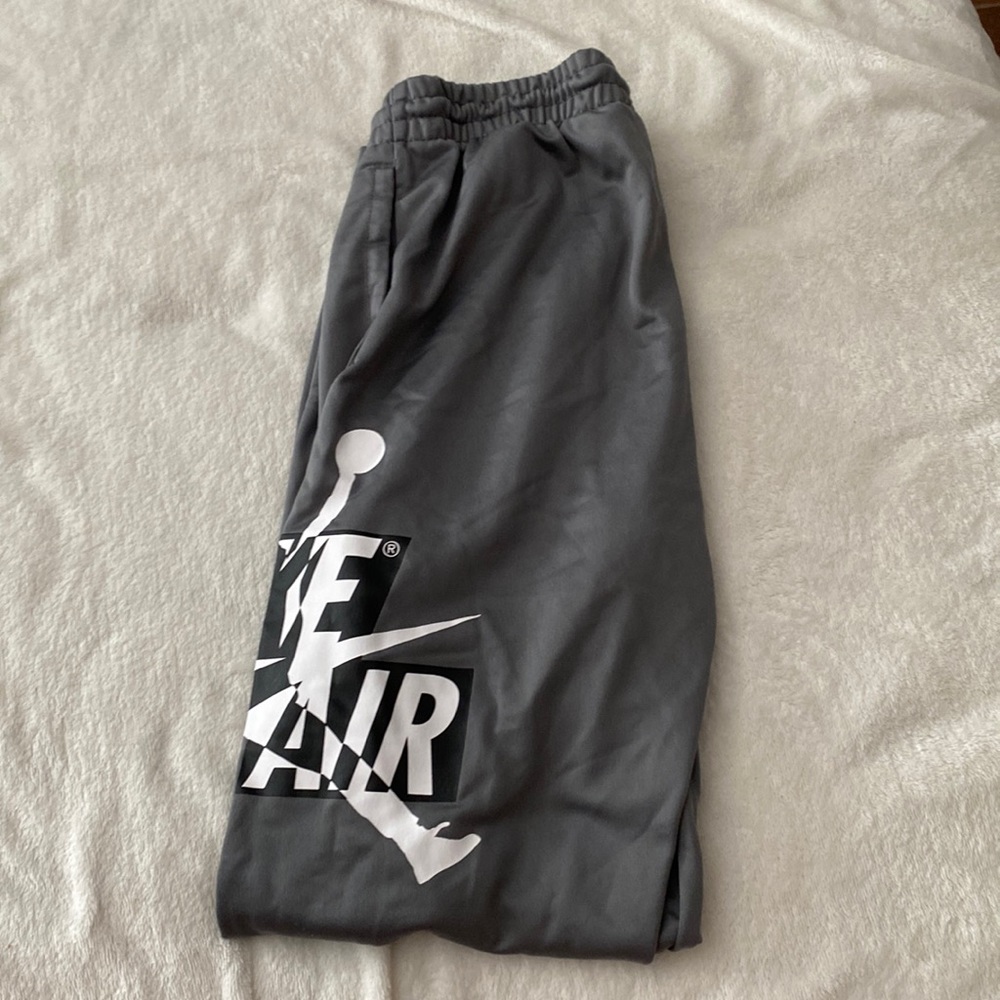 Gry and black jordon air sweats